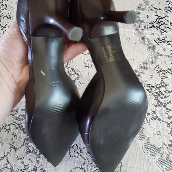 Aldo Brown Pointy Toe Heeled Shoes Size 6 - Picture 8 of 8